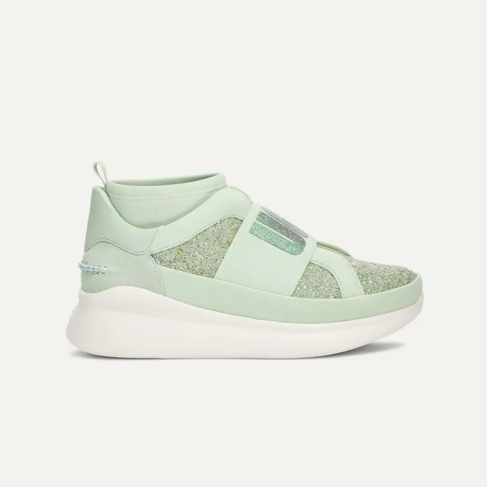UGG Neutra Chunky Glitter Sneaker - Mint Green (Size 7.5)